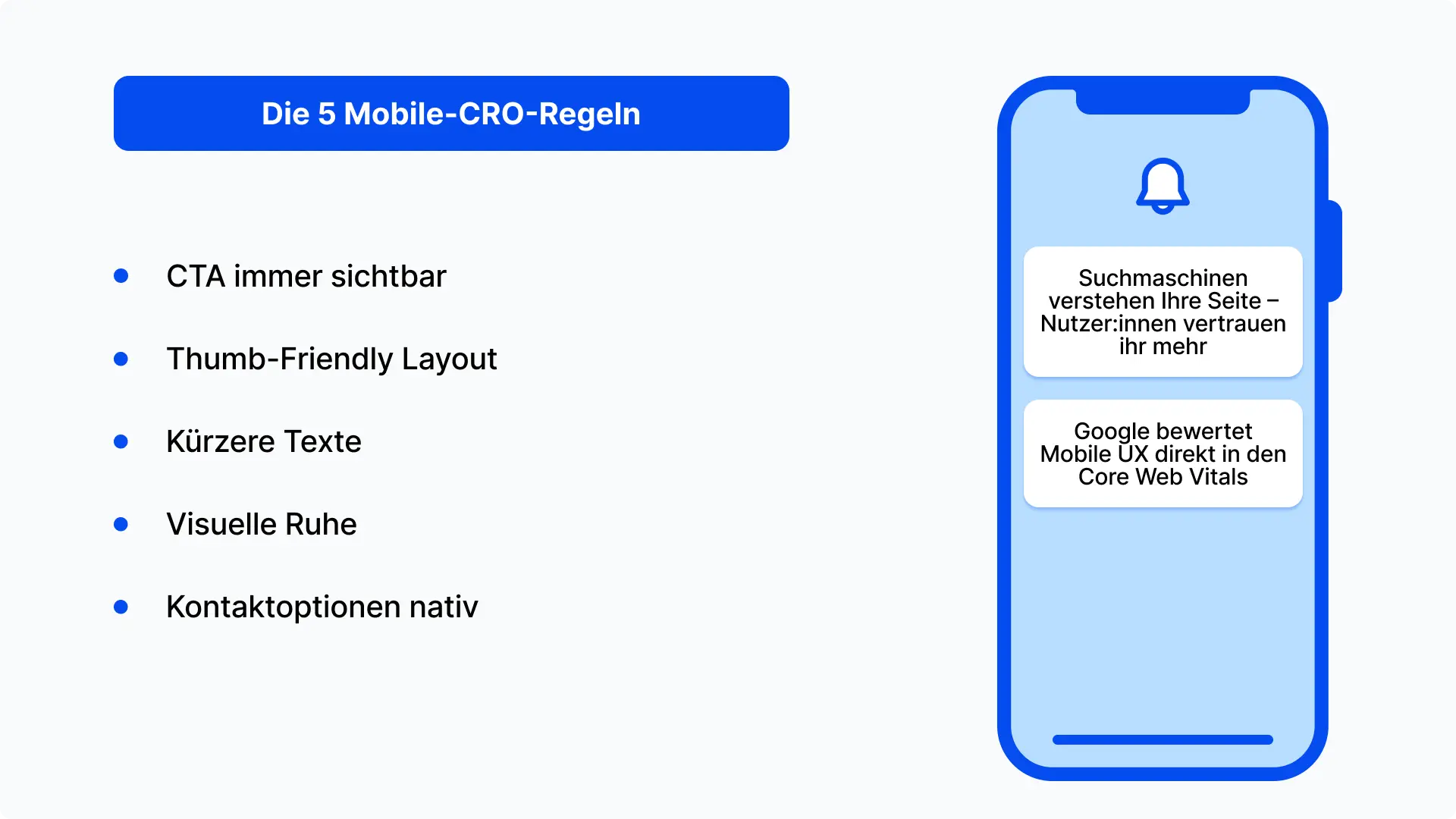 Mobile-CRO-Regeln: Conversion-Optimierung für Smartphones und Mobile UX Mobile Conversion-Optimierung: Die 5 wichtigsten Mobile-CRO-Regeln für Landingpages