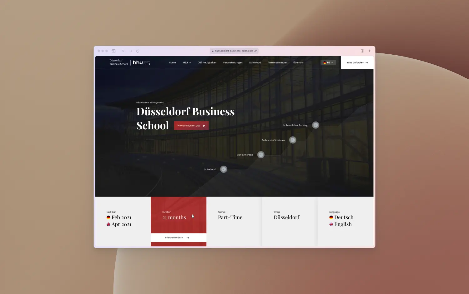 Düsseldorf Business School Website – SEO & Webentwicklung von CBachleitner