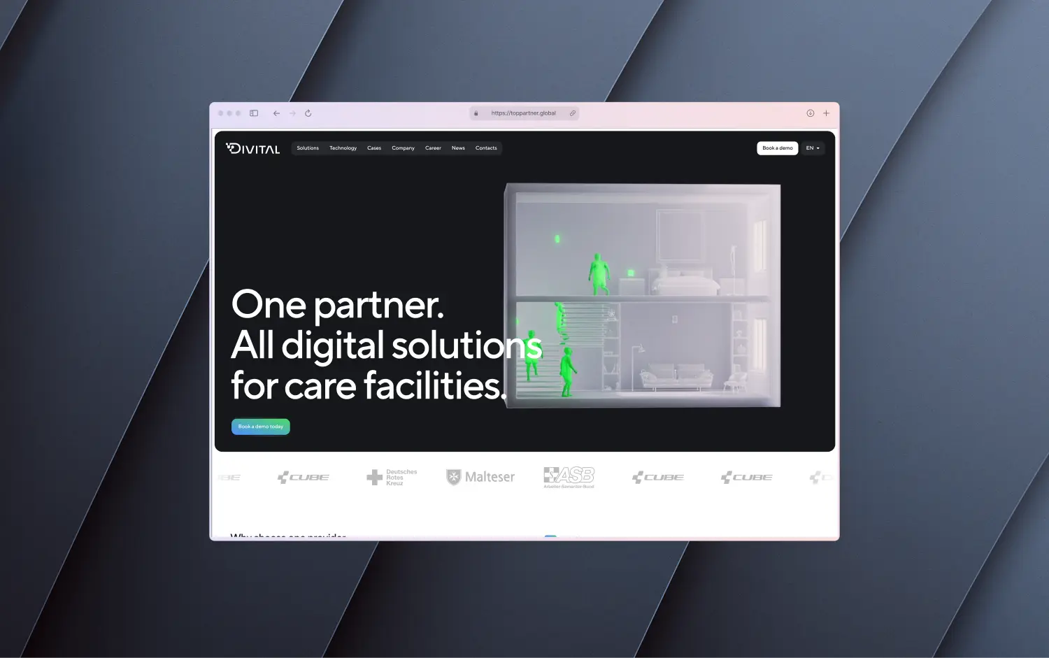 Website Divital – Individuelles Webdesign mit 3D-Animation